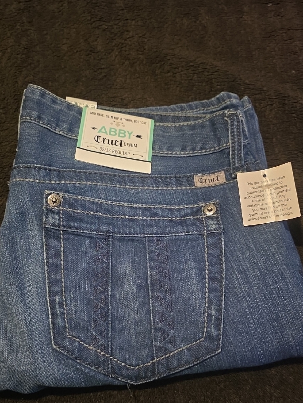 Cruel Denim Abby Mid-Rise Bootcut Jeans in Blue